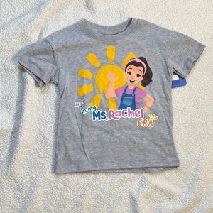 Gray Kids Shirt with Cartoon Print